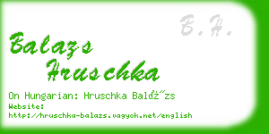 balazs hruschka business card